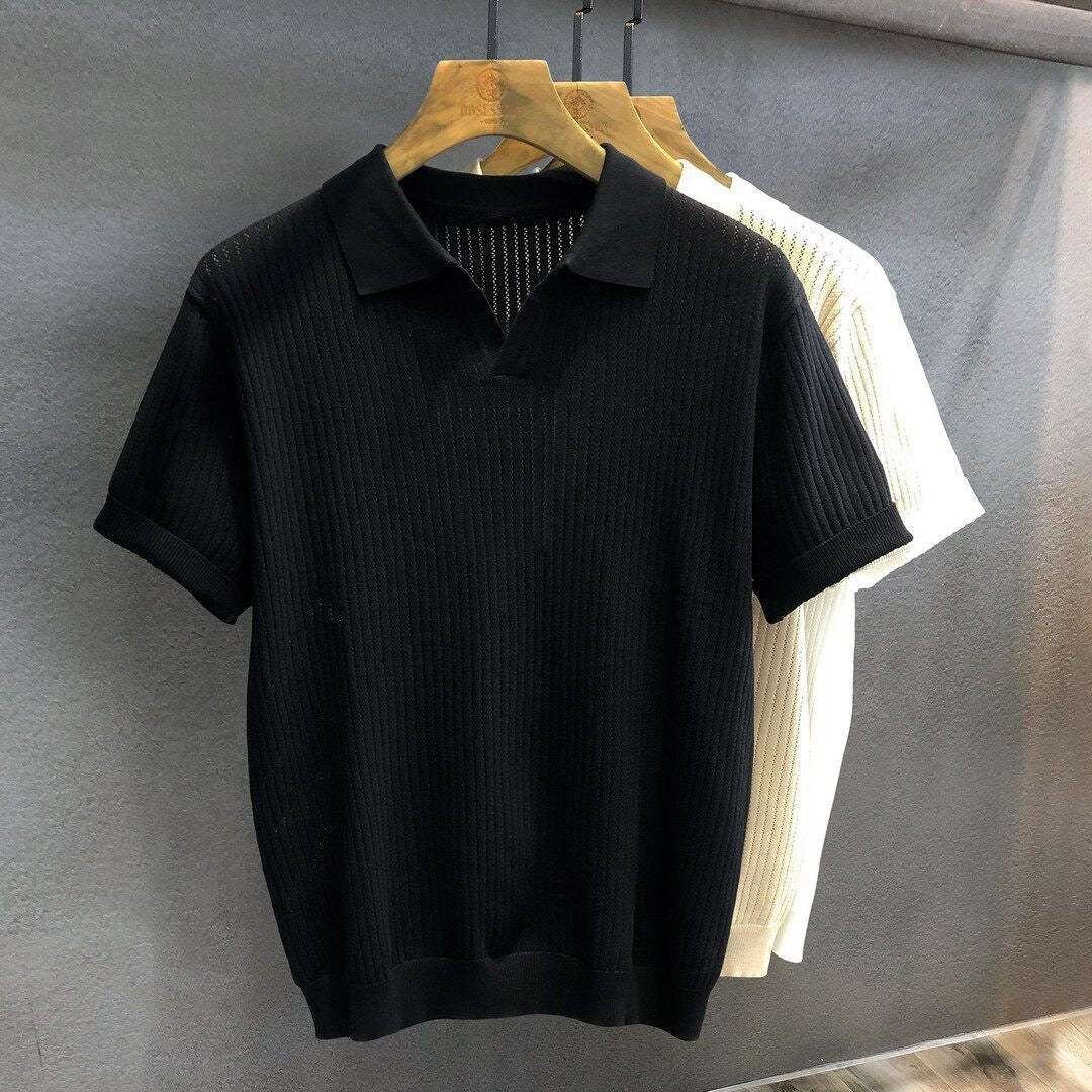 Men's Hollow-Out T-Shirt in Jet Black - Relient