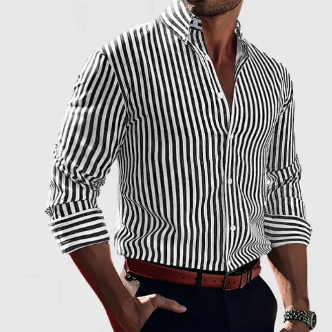 Men's Striped Long Sleeve Shirt - Relient (view 10)