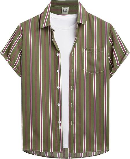 Men's Striped Short Sleeve Shirt - Relient (view 10)