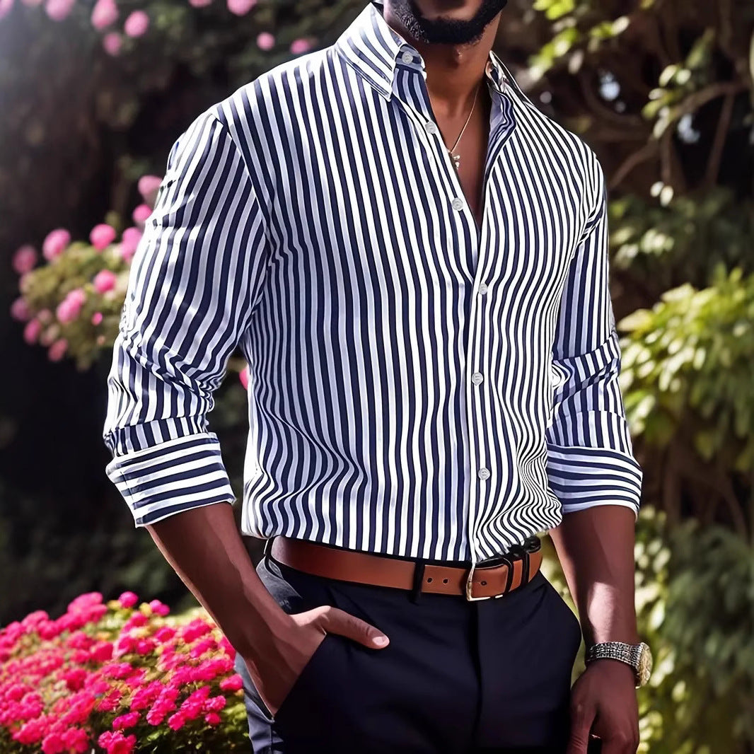 Men's Striped Long Sleeve Shirt - Relient (view 7)
