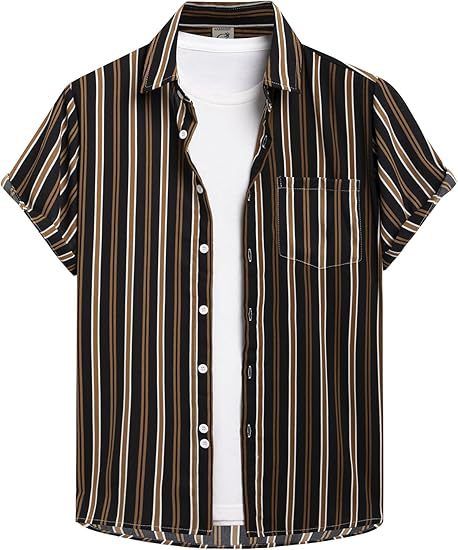Men's Striped Short Sleeve Shirt - Relient (view 6)