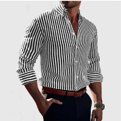 Men's Striped Long Sleeve Shirt - Relient (view 9)