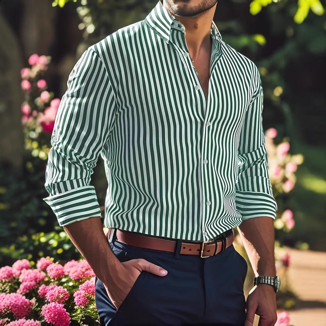 Men's Striped Long Sleeve Shirt - Relient (view 6)