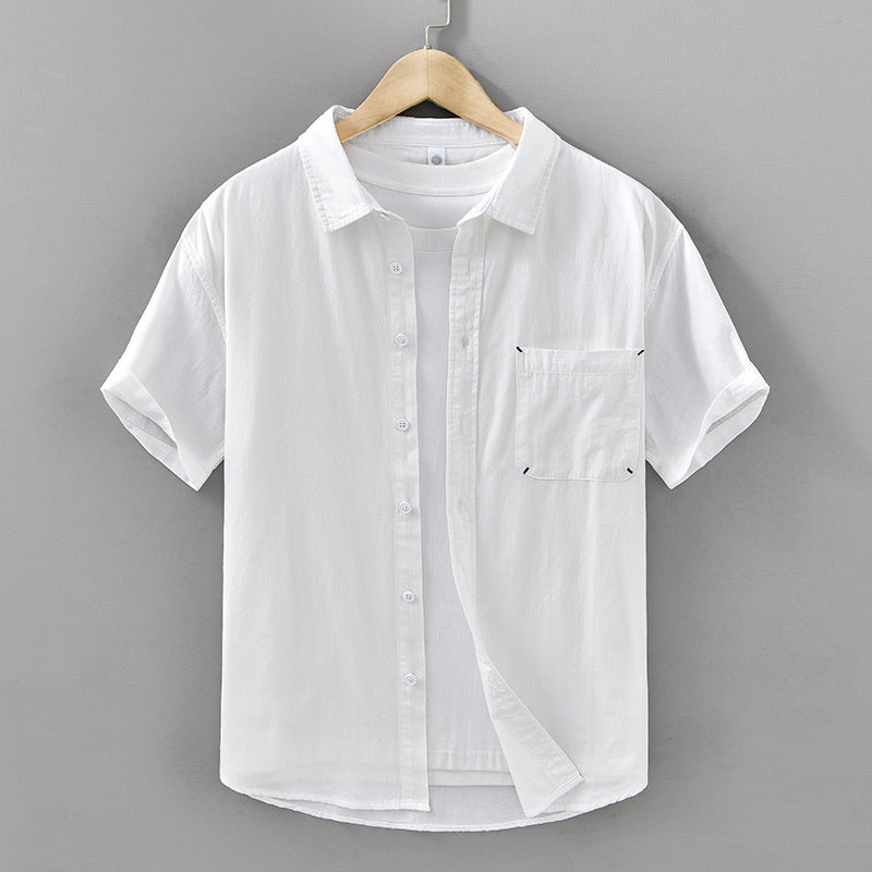 Men's Cotton Casual Shirt in Chalk White - Relient