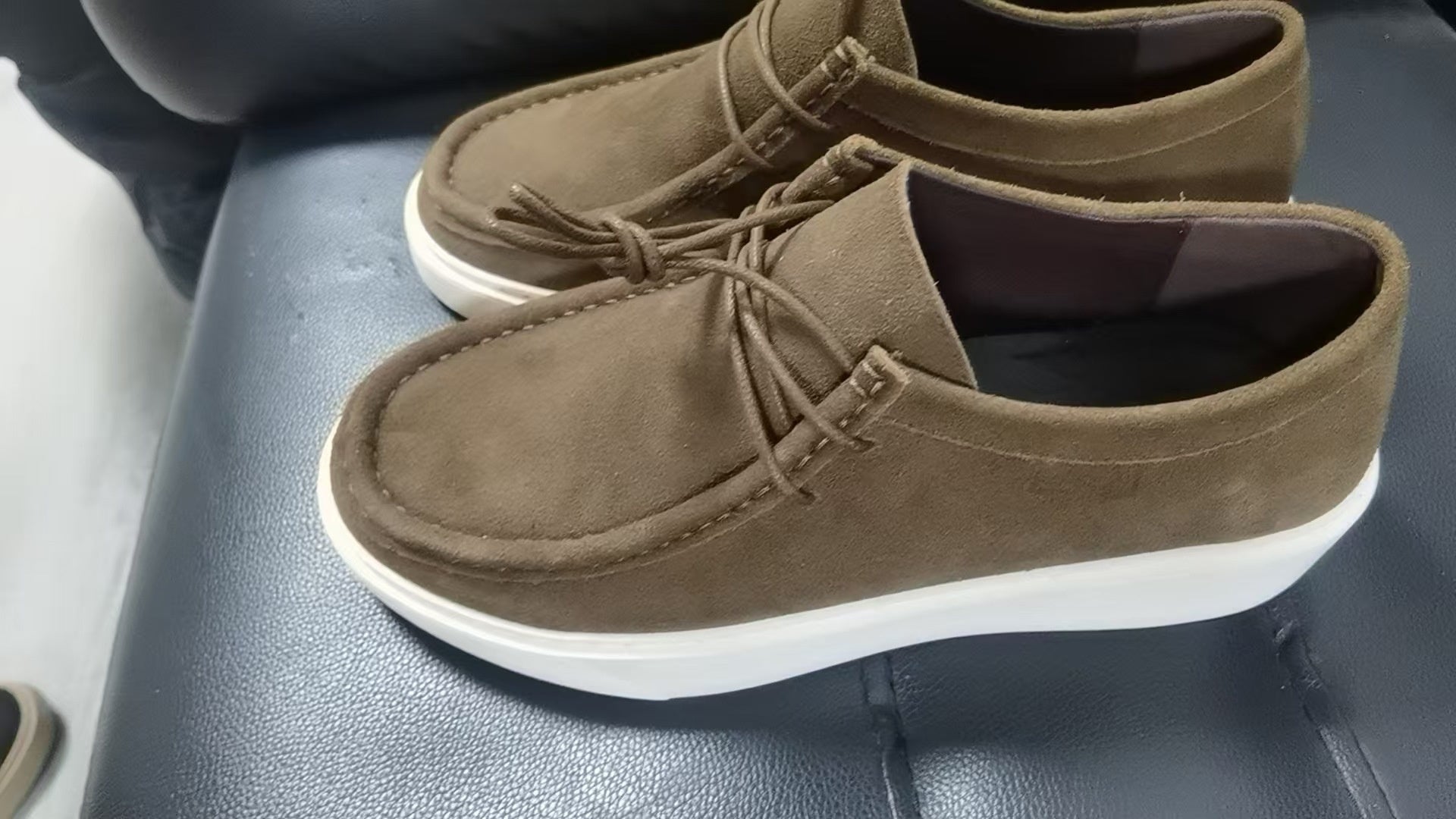 Men's British Suede Shoes in Espresso Brown - Relient