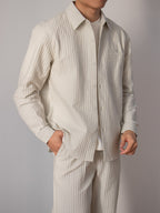Men's Two-Piece Cardigan Set in Apricot - Relient