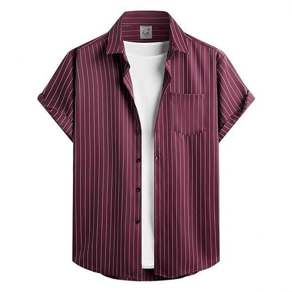 Men's Striped Short Sleeve Shirt - Relient (view 2)