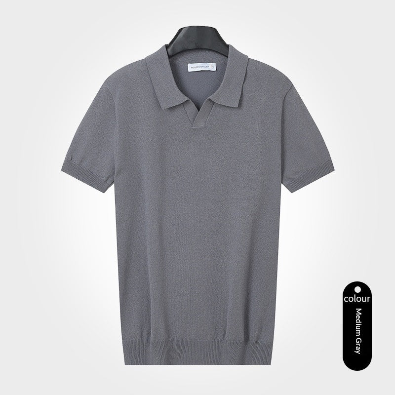 Men's Classic Knit Polo in Slate Gray - Relient