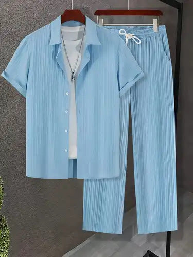 Men's Business Casual Set in Sky Blue - Relient