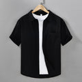 Men's Cotton Casual Shirt in Jet Black - Relient