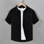 Men's Cotton Casual Shirt in Jet Black - Relient