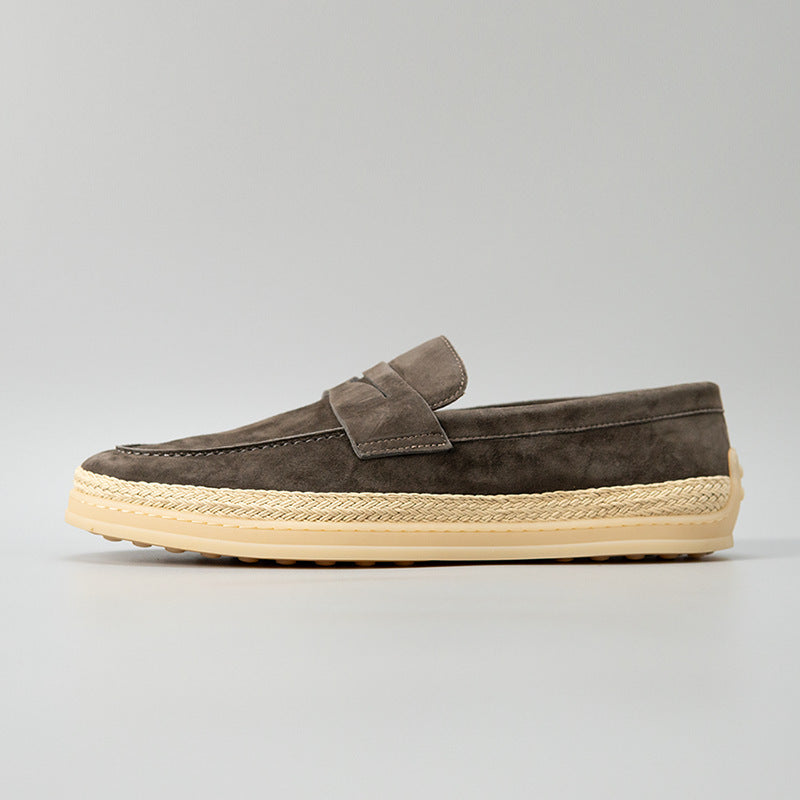 Men's Suede Wedge Shoes in Slate Gray - Relient