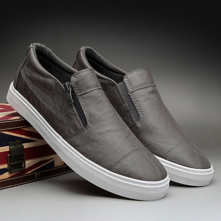 Men's PU Leather Loafers in Graphite - Relient