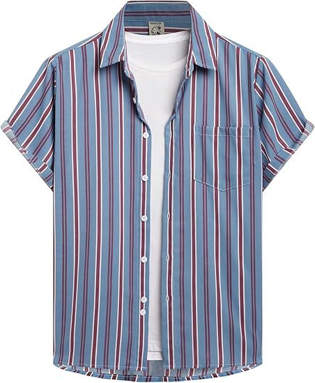 Men's Striped Short Sleeve Shirt - Relient (view 7)