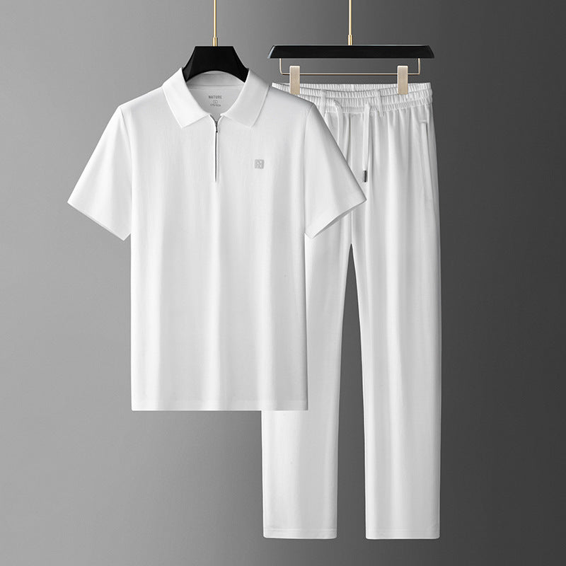 Men's Linen Two-Piece Set in Chalk White - Relient