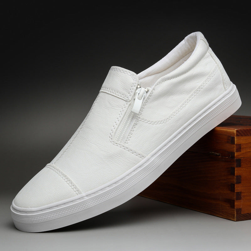 Men's PU Leather Loafers in Chalk White - Relient