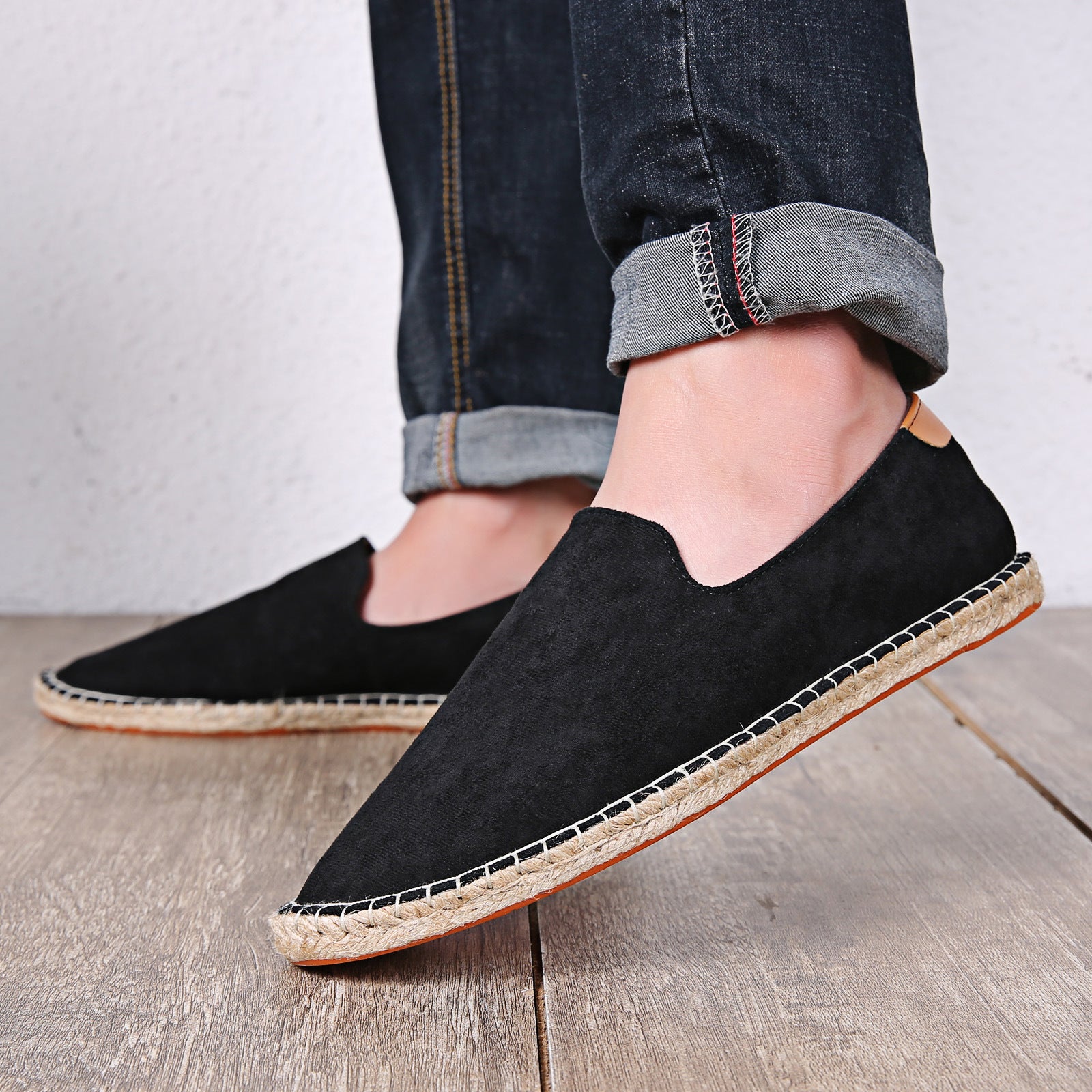 Men's Canvas Loafers in Jet Black - Relient