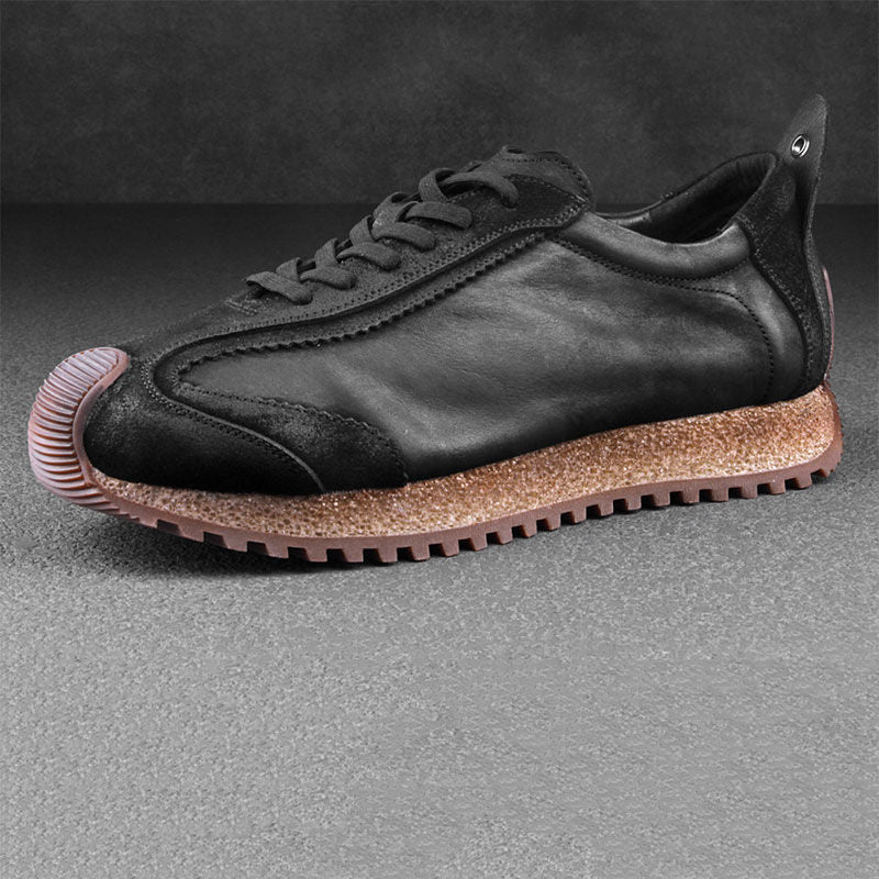 Men's Vintage Slip-On Sneakers in Jet Black - Relient