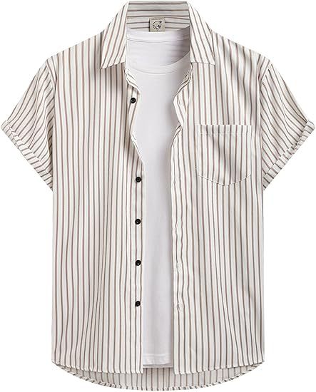 Men's Striped Short Sleeve Shirt - Relient (view 9)