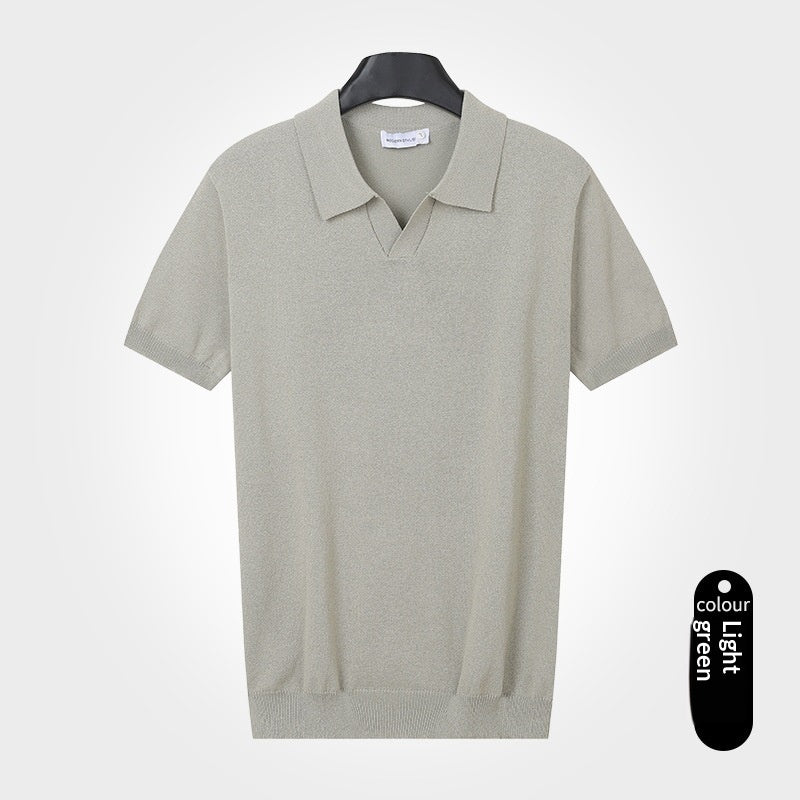 Men's Classic Knit Polo in Sage Green - Relient
