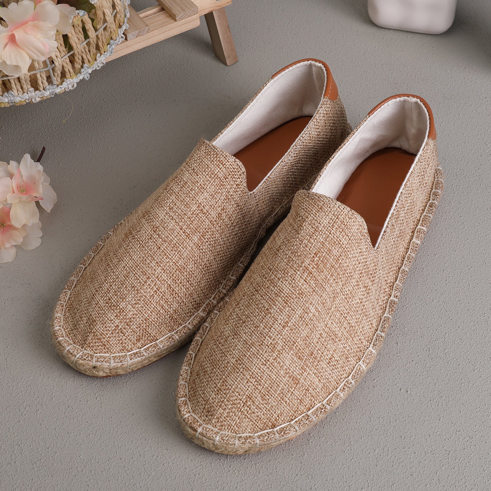 Men's Canvas Loafers in Espresso Brown - Relient