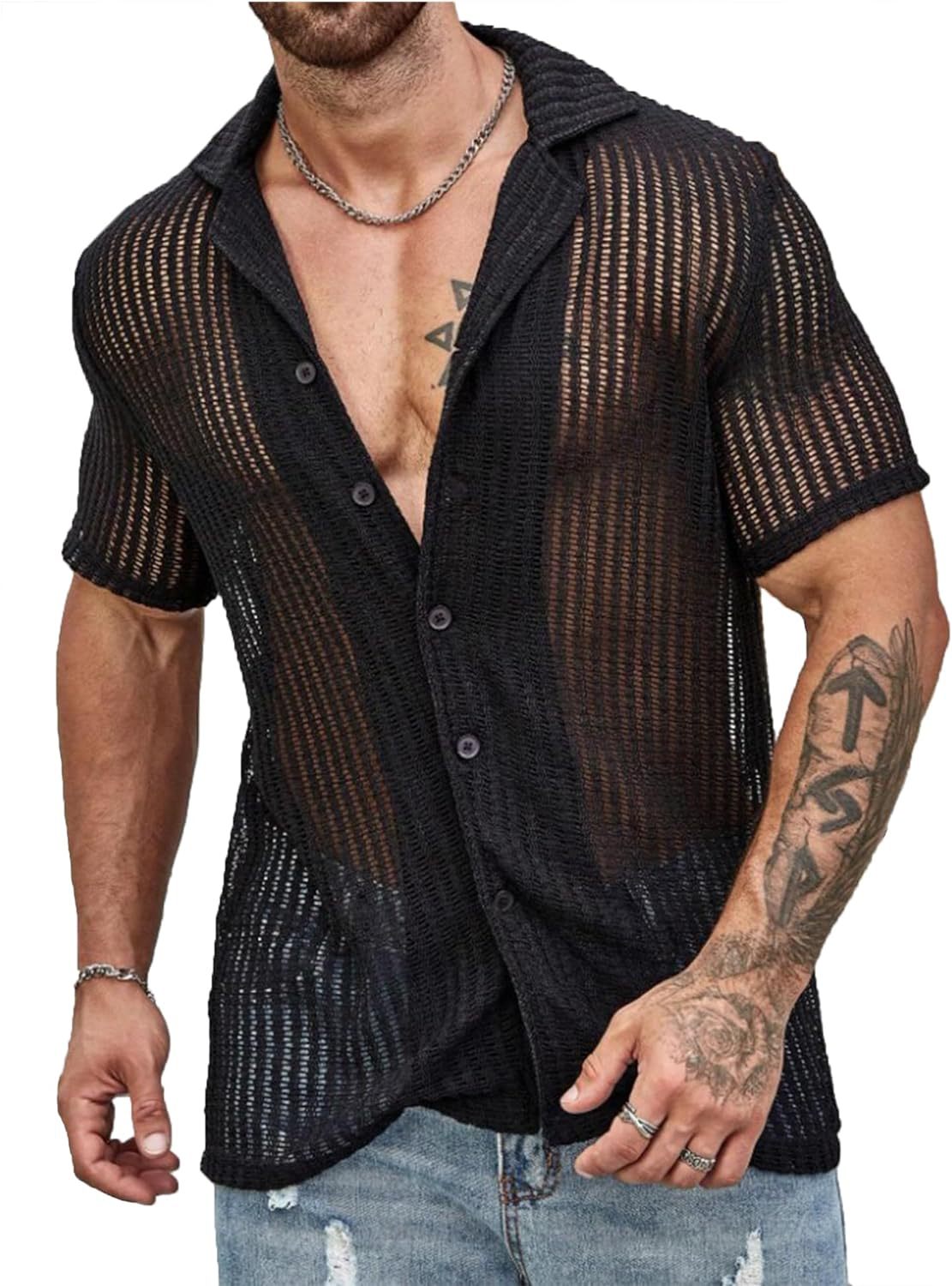 Men's Cardigan Shirt in Jet Black - Relient