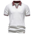 Men's Contrast Collar Polo in Apricot - Relient