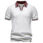 Men's Contrast Collar Polo in Apricot - Relient