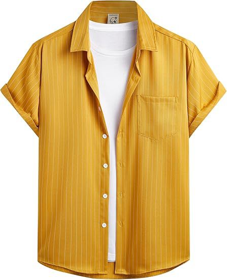 Men's Striped Short Sleeve Shirt - Relient (view 8)