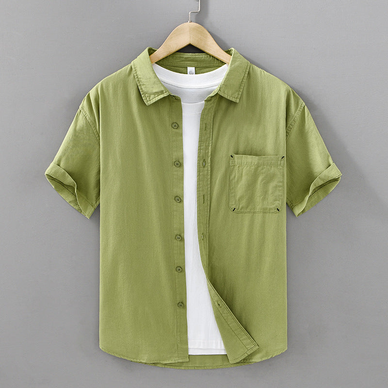 Men's Cotton Casual Shirt in Forest Green - Relient