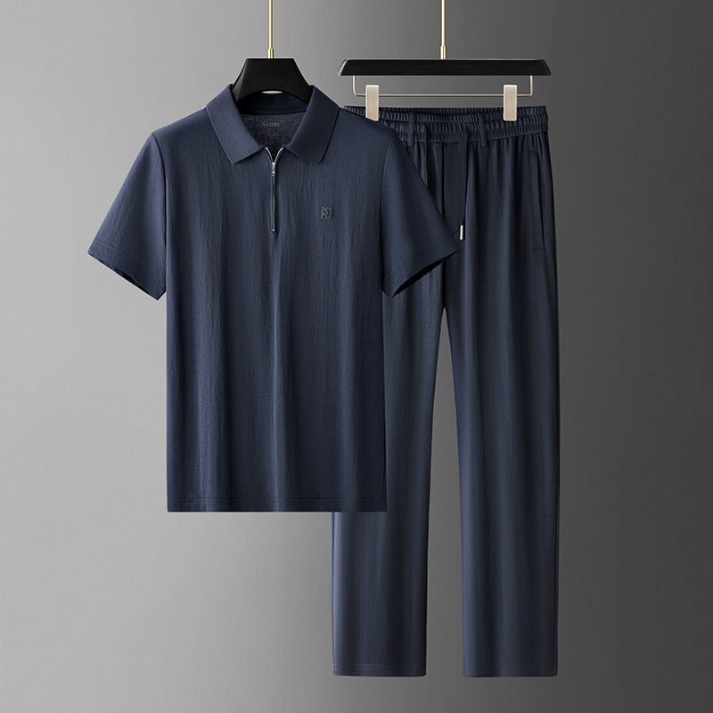 Men's Linen Two-Piece Set in Midnight Navy - Relient