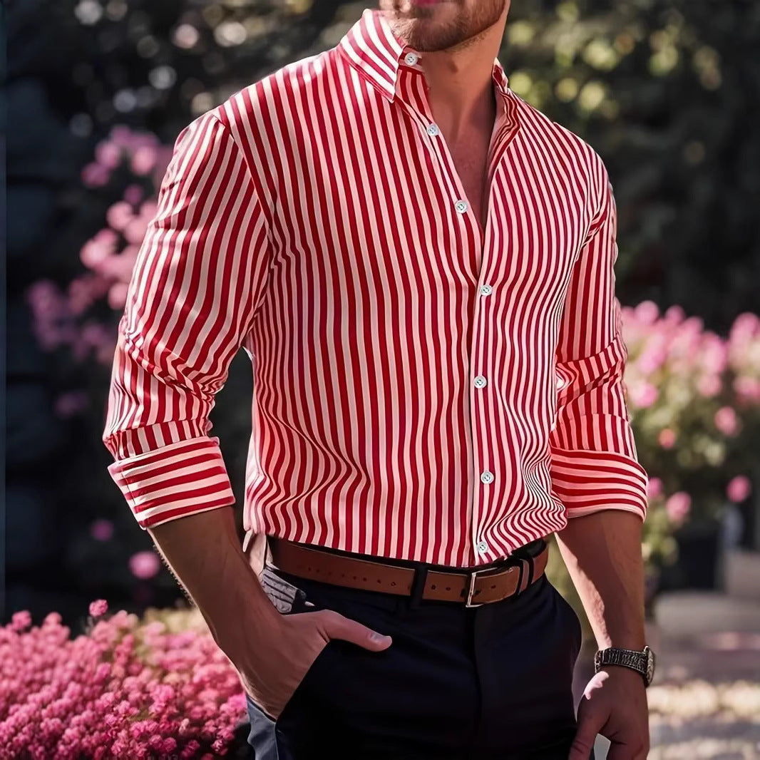 Men's Striped Long Sleeve Shirt - Relient (view 4)